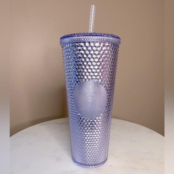 2019 Starbucks Platinum Silver Studded Tumbler - Picture 1 of 2